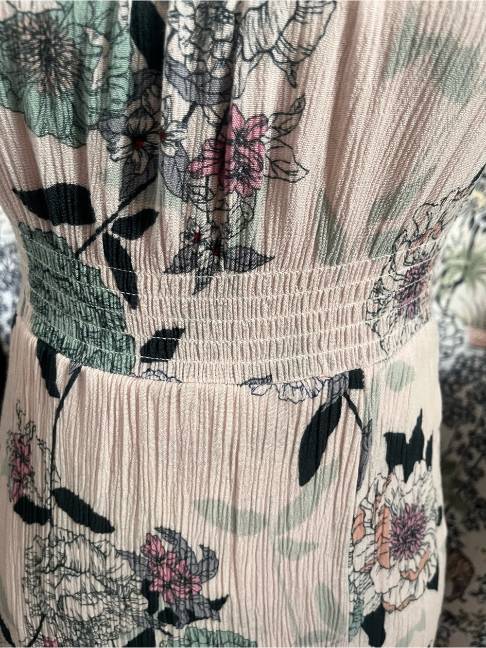 Floral Off-Shoulder Maxi dress with slit floral Light Pink - Picture 3 of 6